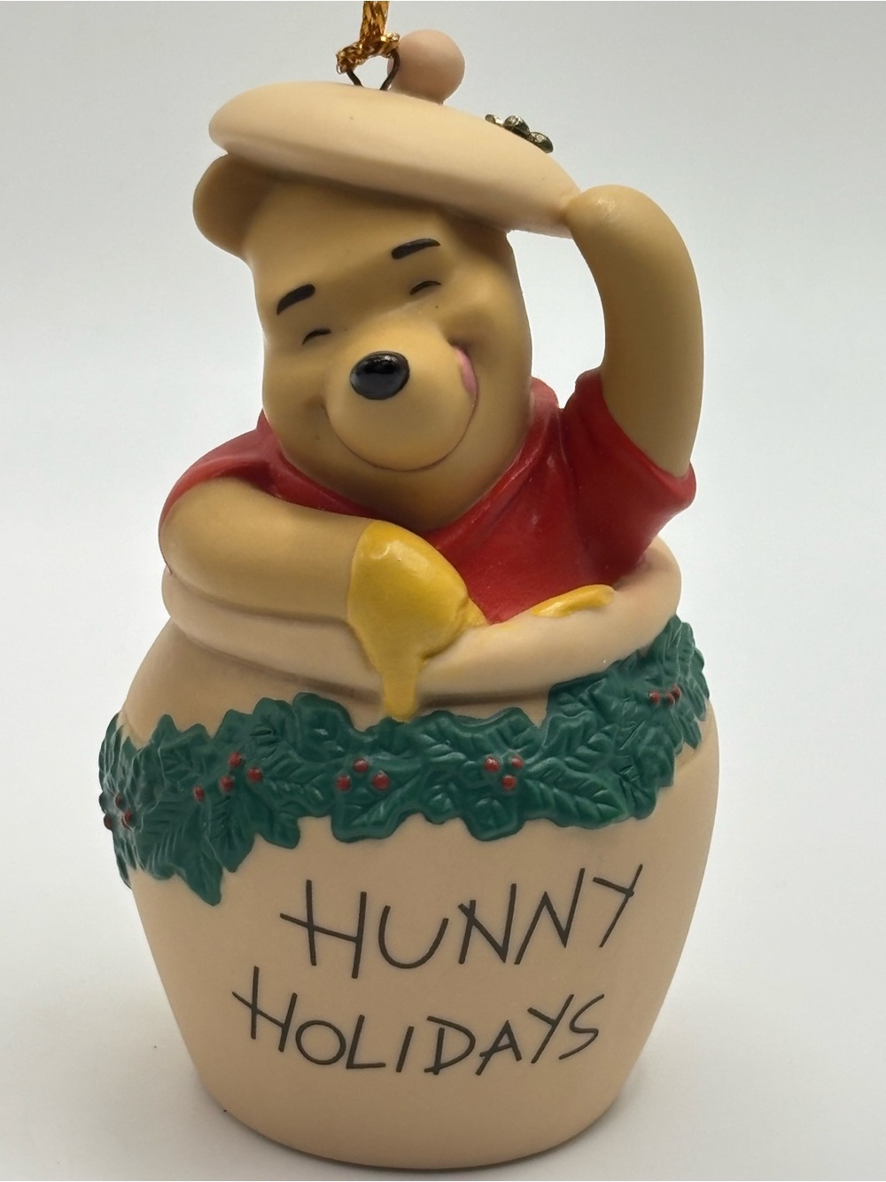 Disney Winnie The Pooh Christmas "Hunny Holidays" Honey Pot Ornament